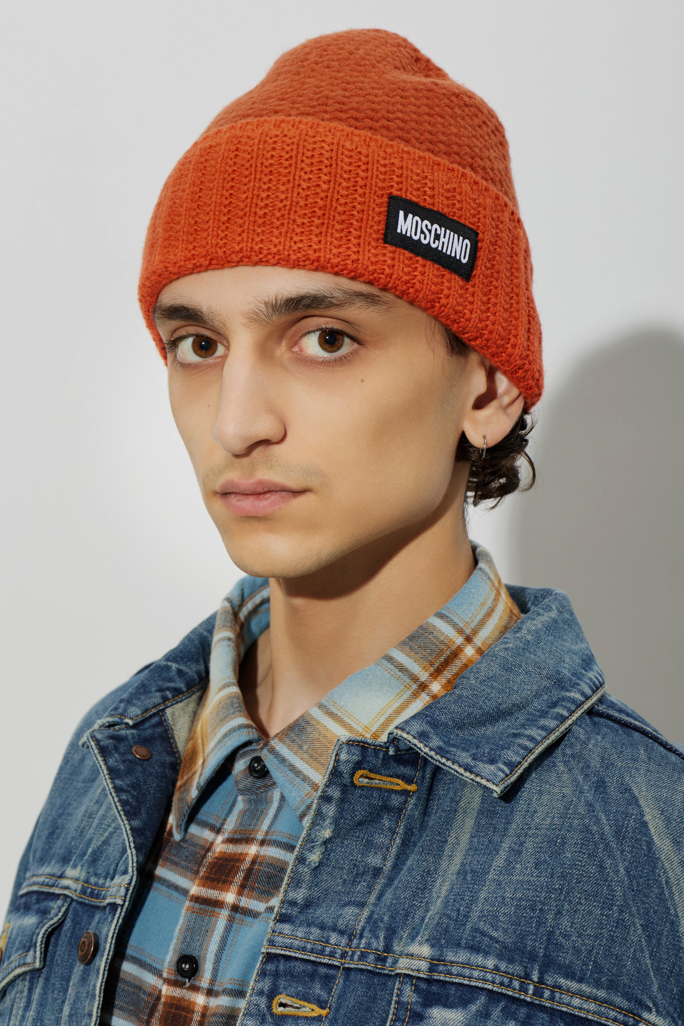 Red Cap with logo patch Moschino - Vitkac Italy